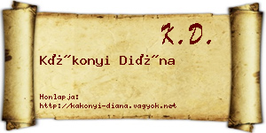 Kákonyi Diána névjegykártya